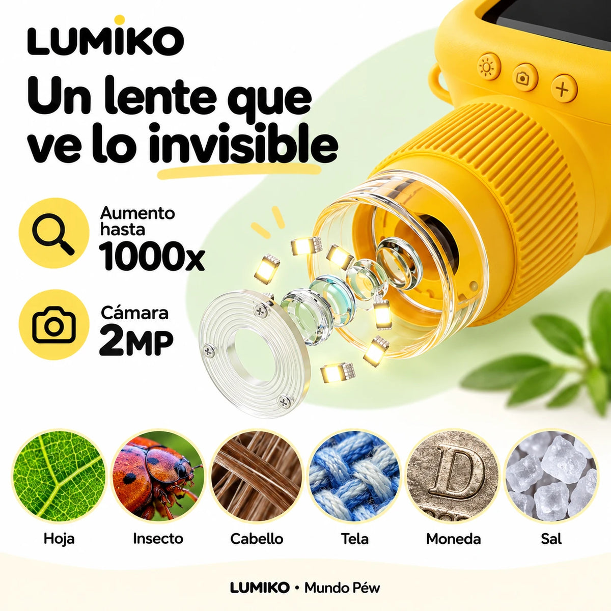 Lumiko: lente con aumento hasta 1000x y cámara 2MP